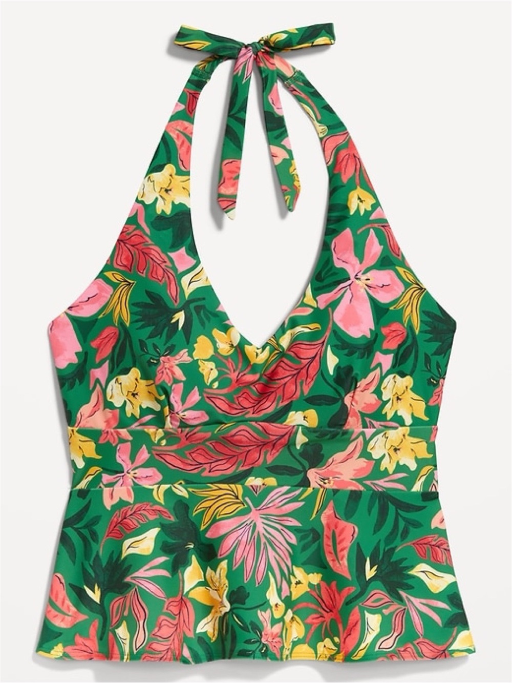 Old Navy Matte Floral Tankini Swimsuit Top